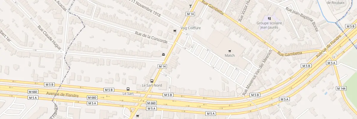 Plan du 138B Rue Jean Jaures à Villeneuve-d’Ascq
