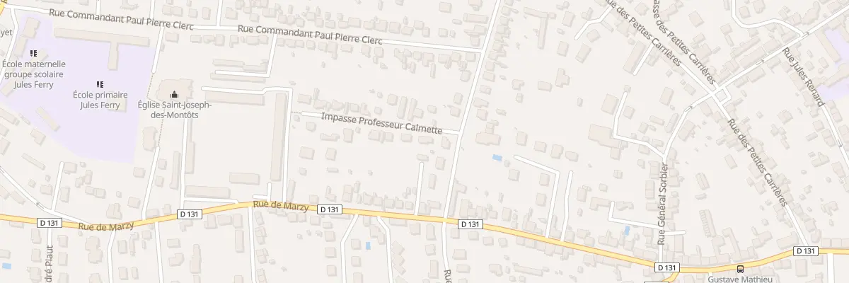 Plan du 3 Imp Professeur Calmette à Nevers