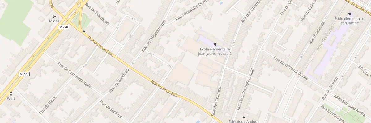Plan du 295 Rue des Champs à Tourcoing