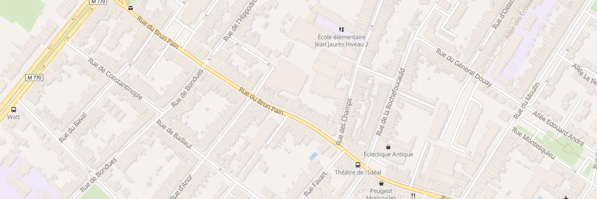 Plan du 160 Rue du Brun Pain à Tourcoing