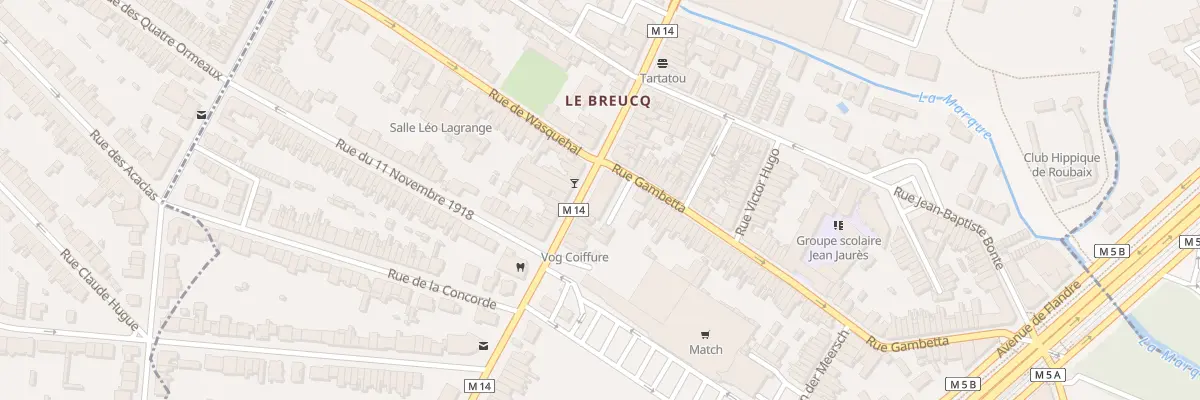 Plan du 158 Rue Jean Jaures à Villeneuve-d’Ascq