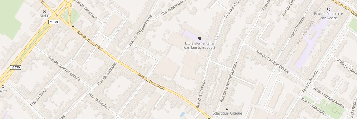 Plan du 292 Rue des Champs à Tourcoing
