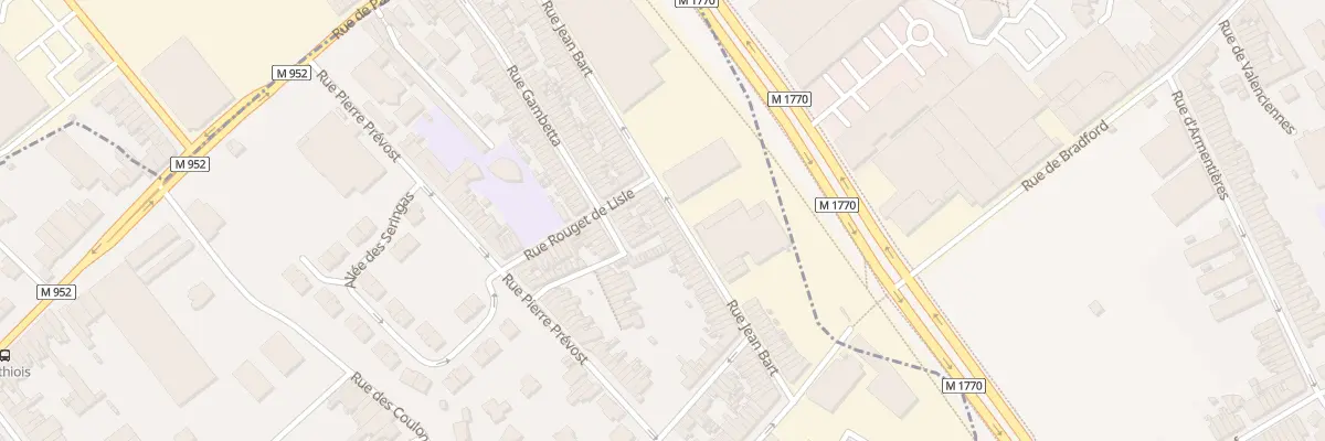 Plan du 92 Rue Jean Bart à Mouvaux
