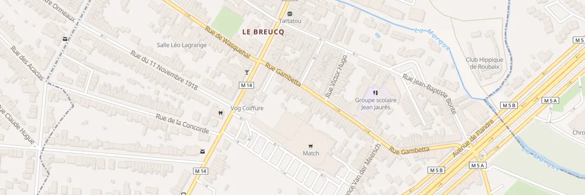 Plan du 93 Rue Gambetta à Villeneuve-d’Ascq