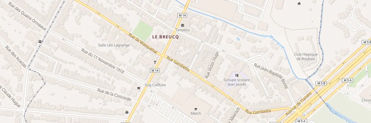 Plan du 94 Rue Gambetta à Villeneuve-d’Ascq