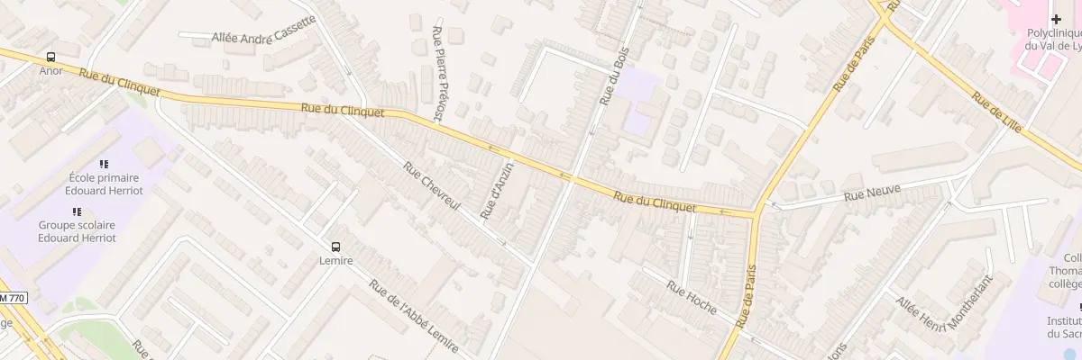Plan du 55 Rue du Clinquet à Tourcoing