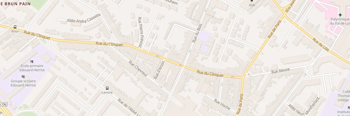 Plan du 64 Rue du Clinquet à Tourcoing