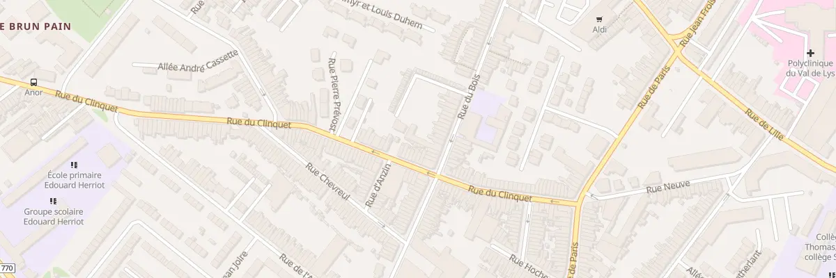 Plan du 94 Rue du Bois à Tourcoing