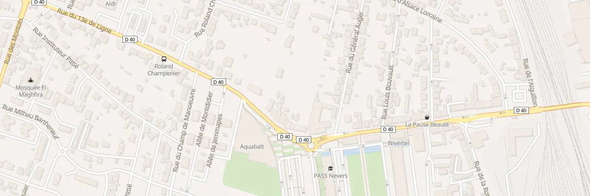 Plan du 54 Rue du 13eme de Ligne à Nevers