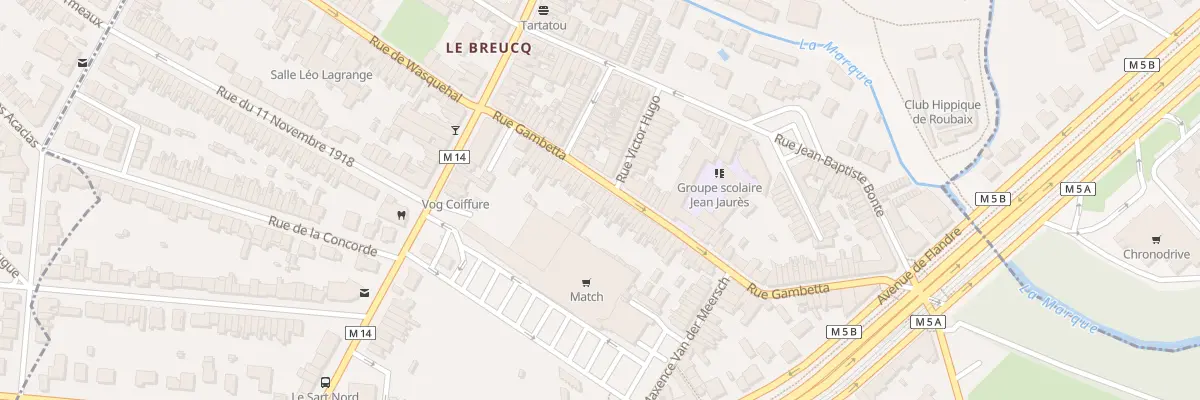 Plan du 77 Rue Gambetta à Villeneuve-d’Ascq