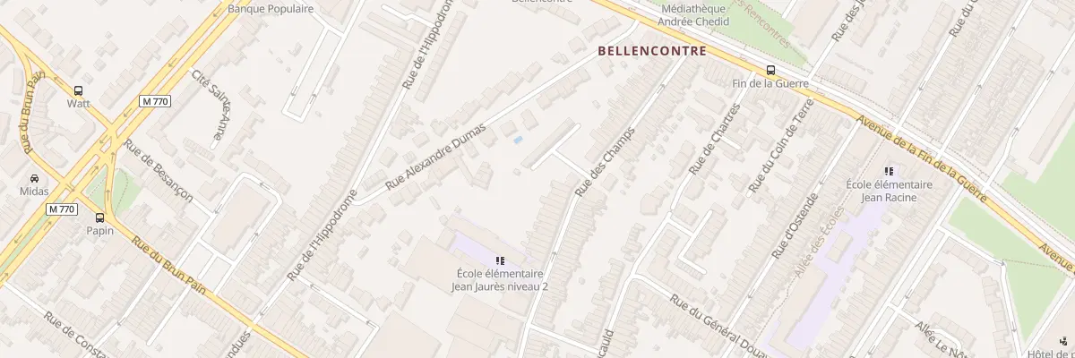 Plan du 85 Rue des Champs à Tourcoing