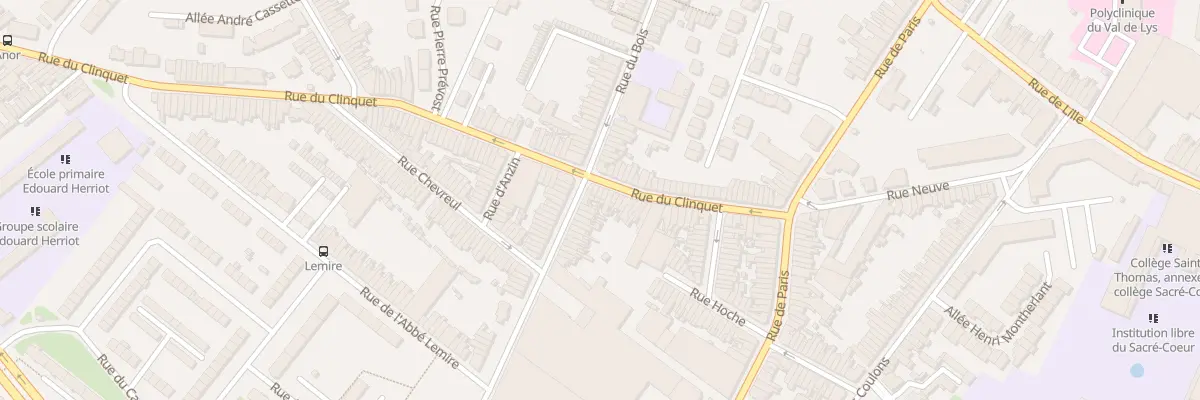 Plan du 45B Rue du Clinquet à Tourcoing