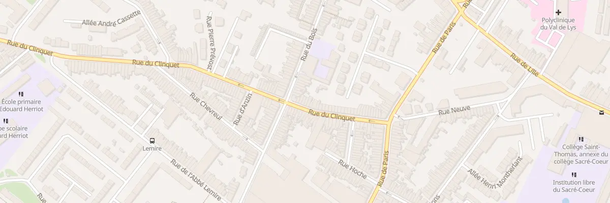 Plan du 48 Rue du Clinquet à Tourcoing
