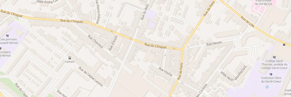 Plan du 35 Rue du Clinquet à Tourcoing