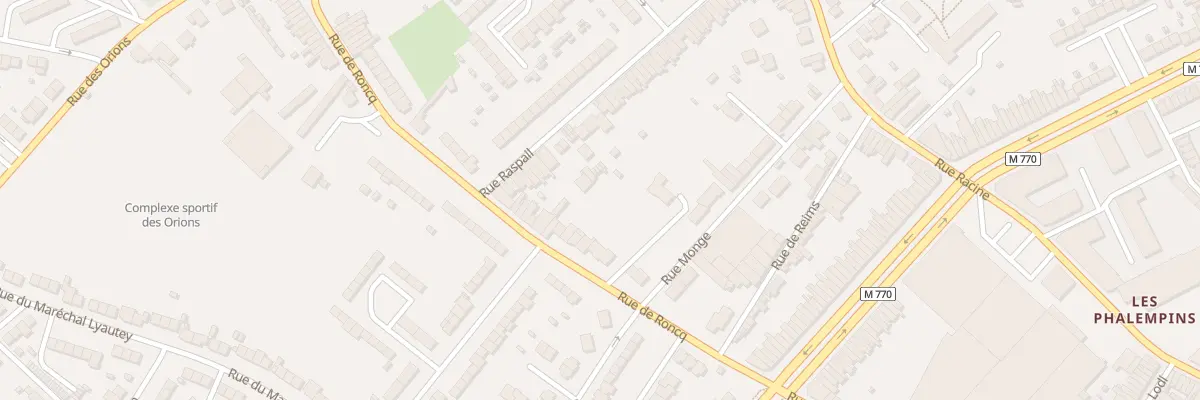 Plan du 250 Rue de Roncq à Tourcoing