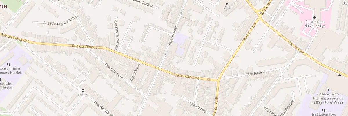 Plan du 89 Rue du Bois à Tourcoing