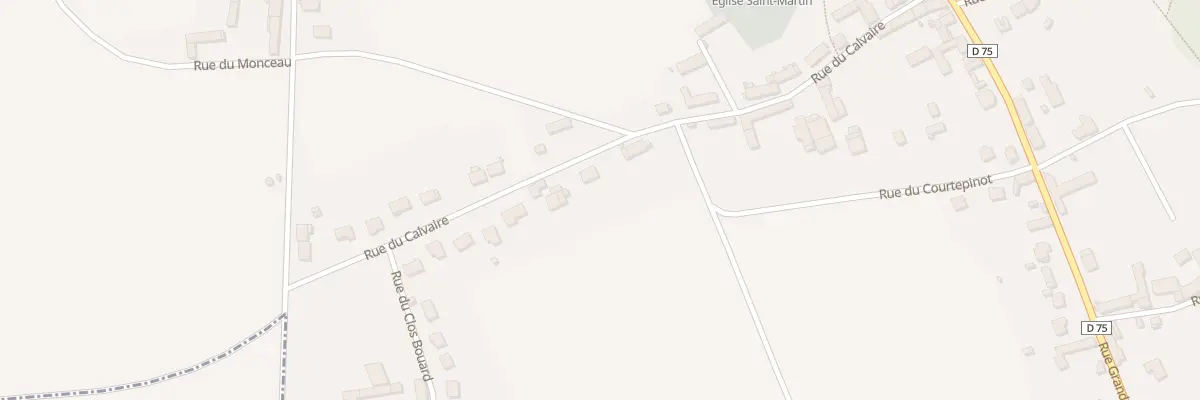 Plan du 13 Rue du Calvaire à Mons-en-Montois