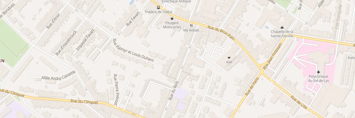 Plan du 34 Rue du Bois à Tourcoing