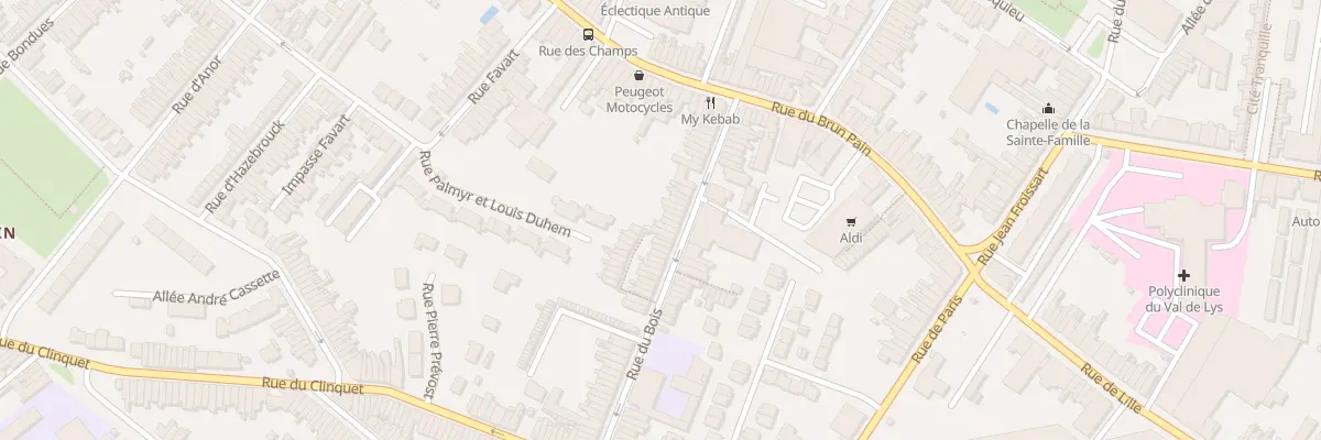 Plan du 32 Rue du Bois à Tourcoing