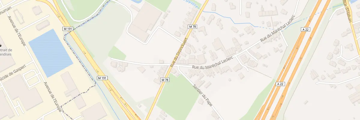 Plan du 54 Rue du Maréchal Leclerc à Neuville-en-Ferrain