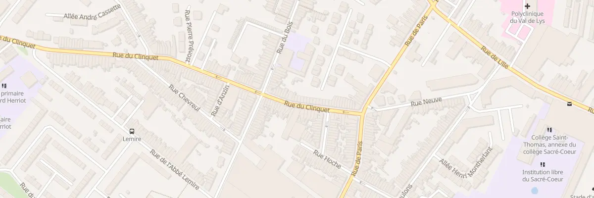 Plan du 36 Rue du Clinquet à Tourcoing