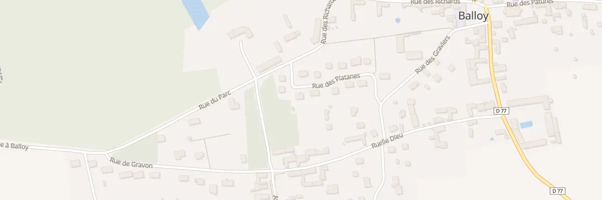 Plan du 9 Rue des Platanes à Balloy