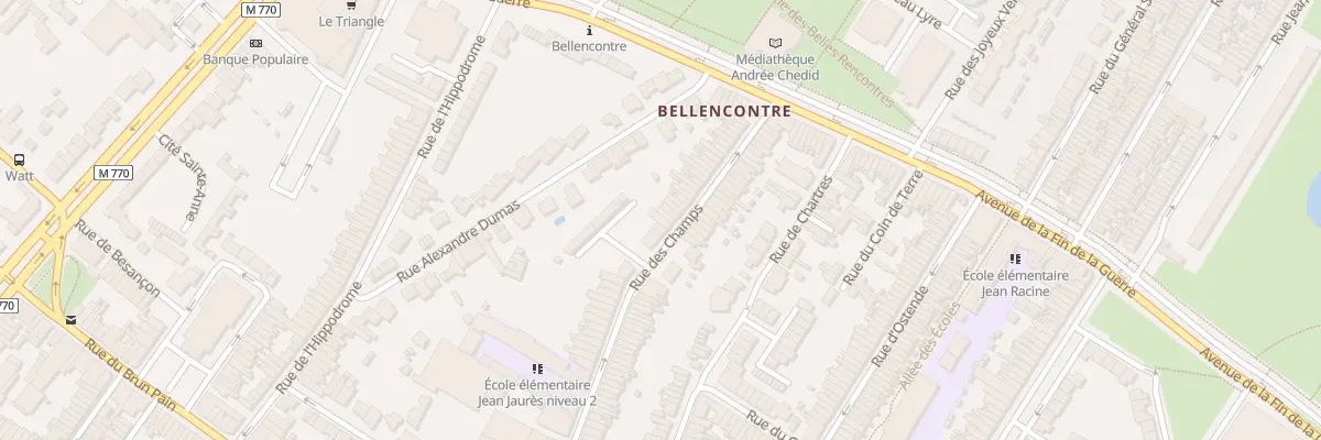 Plan du 107 Rue des Champs à Tourcoing
