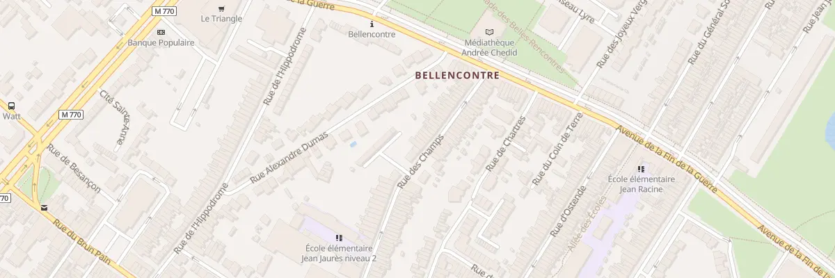 Plan du 109 Rue des Champs à Tourcoing