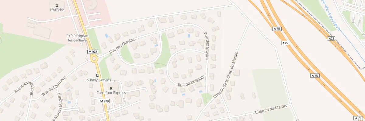 Plan du 3 Rue du Bois Joli à Pérignat-lès-Sarliève