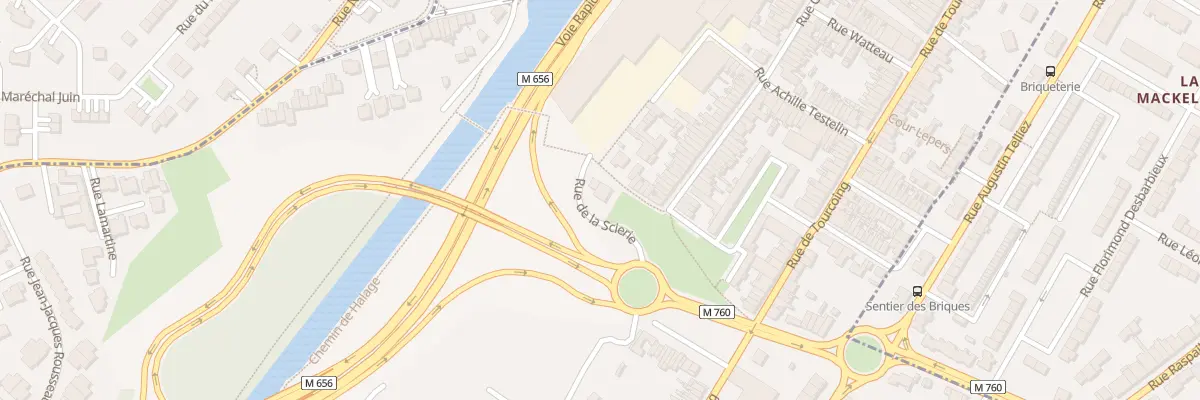 Plan du 15 Sen du Canal à Wasquehal