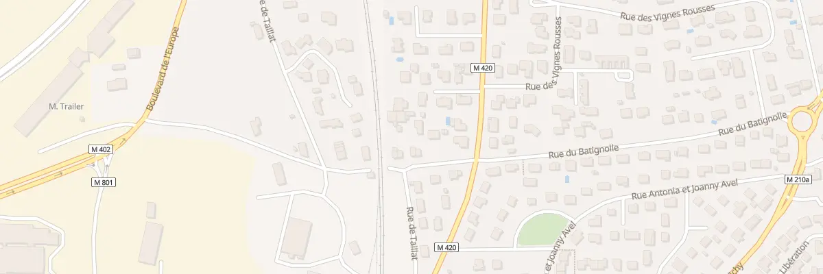 Plan du 52 Rue du Batignolle à Gerzat