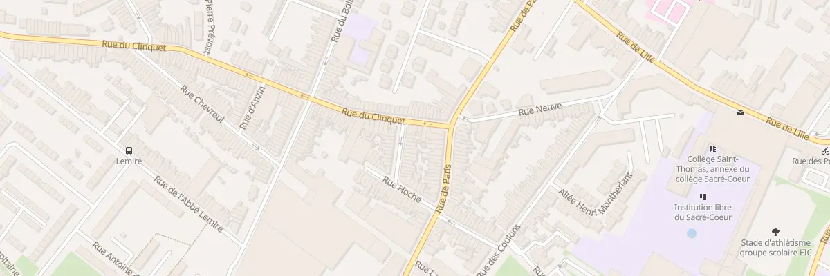 Plan du 36 Rue Hoche à Tourcoing