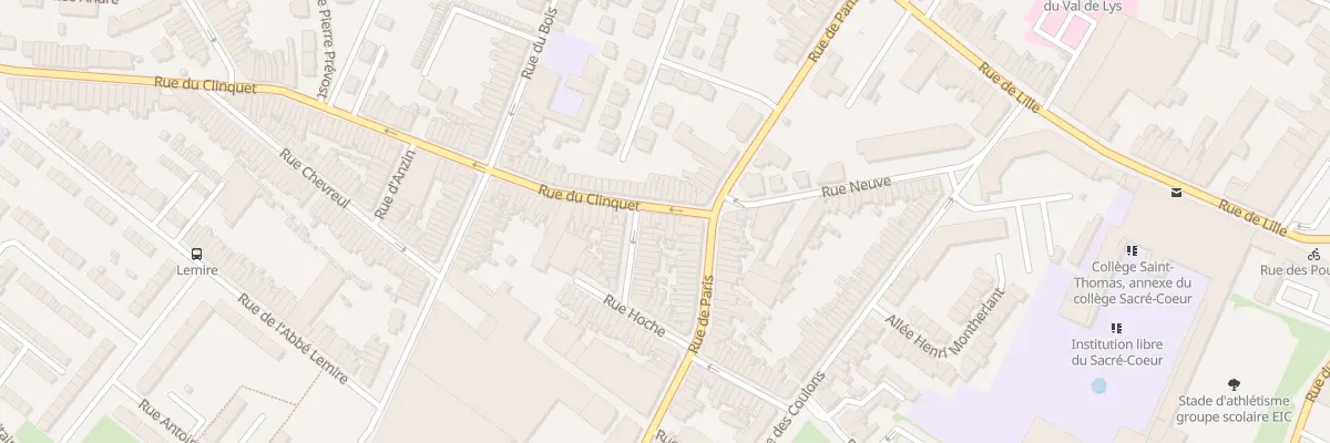 Plan du 7 Rue du Clinquet à Tourcoing