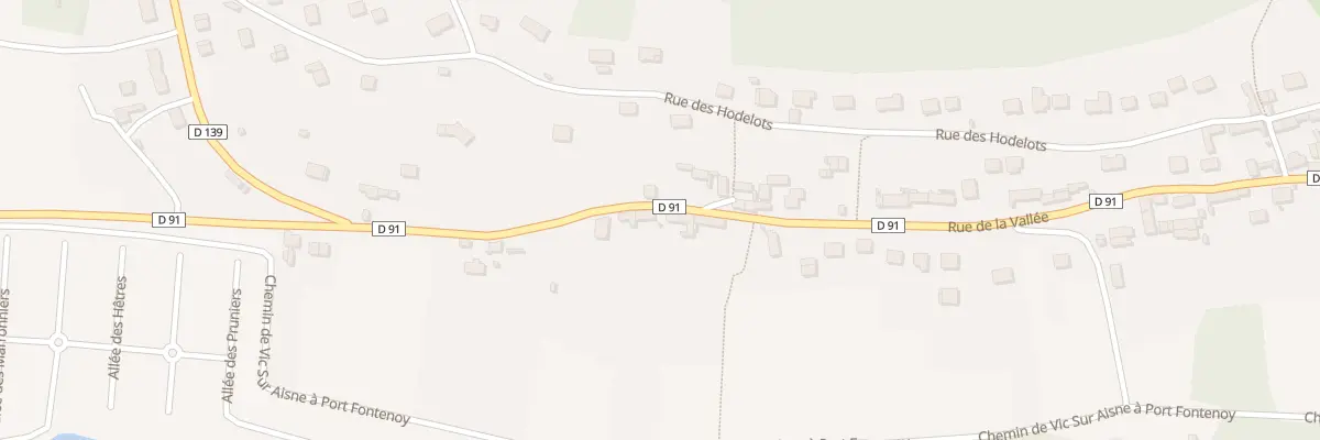 Plan du 20 Rue de la Vallee à Berny-Rivière