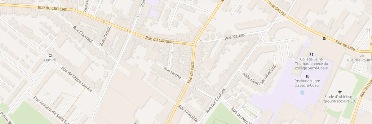 Plan du 68 Rue de Paris à Tourcoing