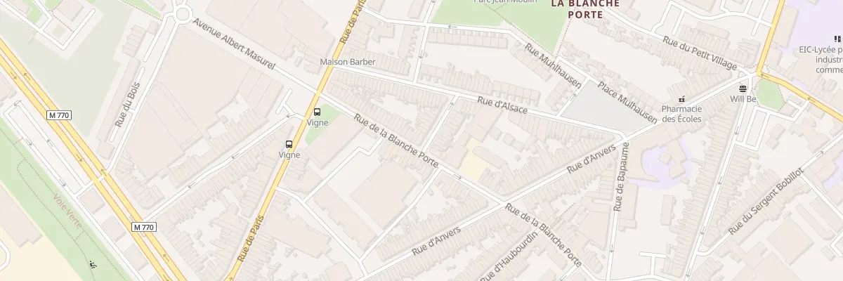 Plan du 240 Rue de la Blanche Porte à Tourcoing