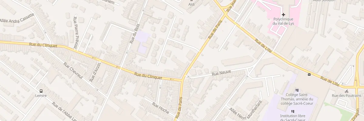 Plan du 38 Rue de Paris à Tourcoing