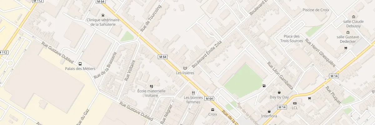 Plan du 3 Bd Émile Zola à Croix