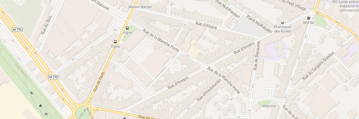 Plan du 219 Rue de la Blanche Porte à Tourcoing