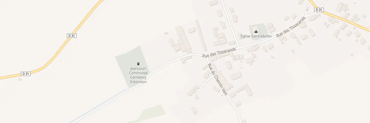 Plan du 33 Rue des Tisserands à Jeancourt