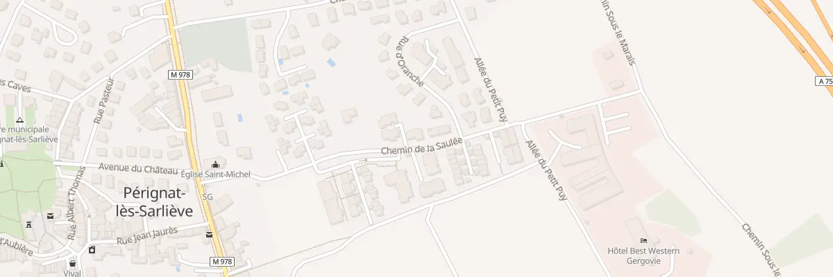 Plan du 61 Che de la Saulée à Pérignat-lès-Sarliève