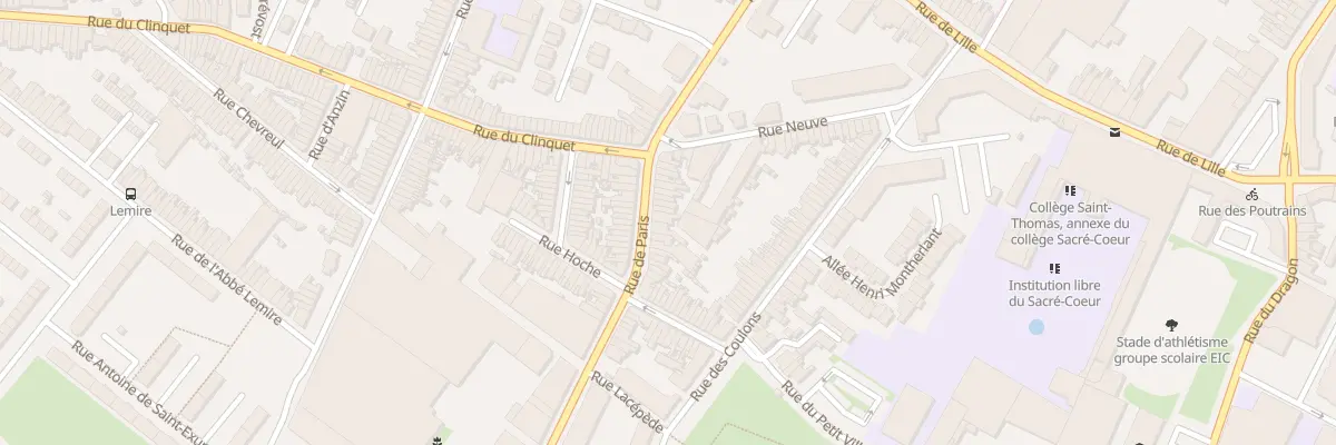 Plan du 29 Rue de Paris à Tourcoing