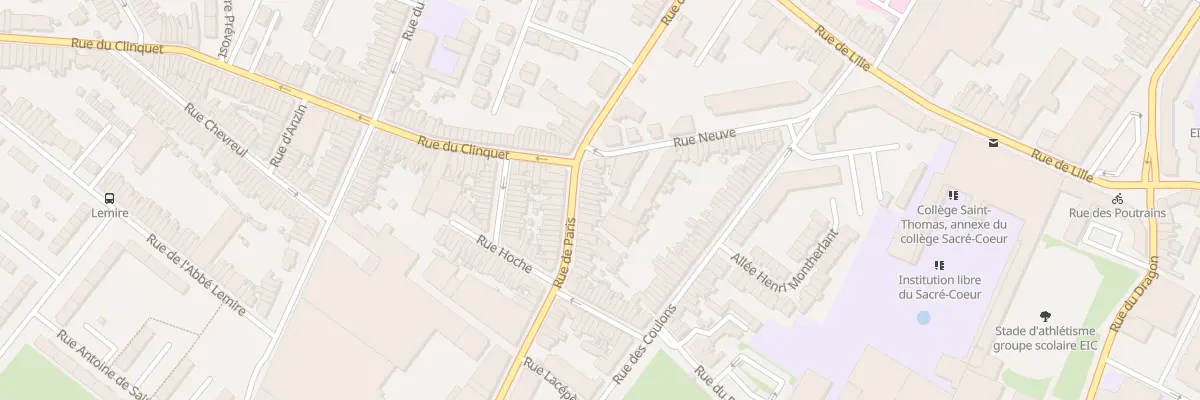 Plan du 21 Rue de Paris à Tourcoing