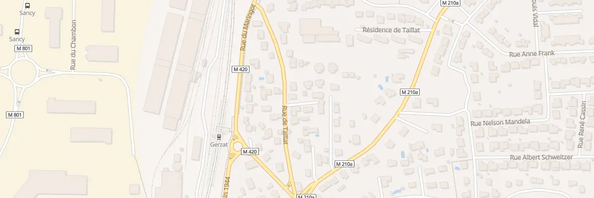 Plan du 12 Rue de Taillat à Gerzat