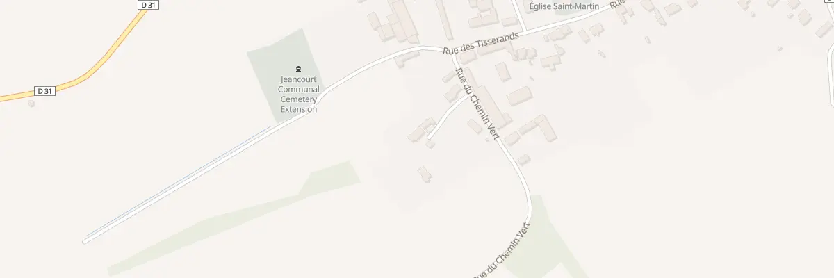 Plan du 12 Rue du Chemin Vert à Jeancourt