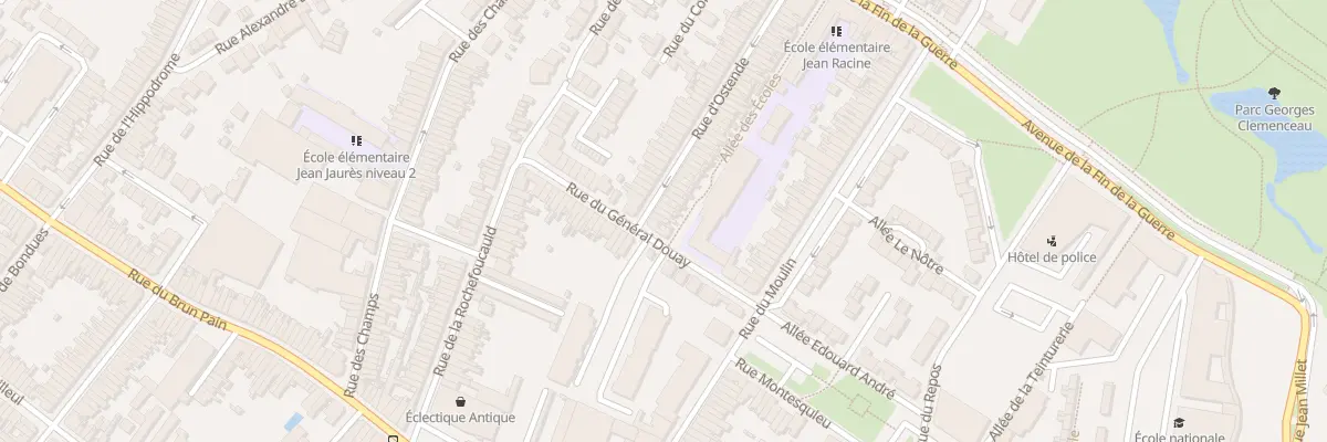 Plan du 2 Rue d’Ostende à Tourcoing