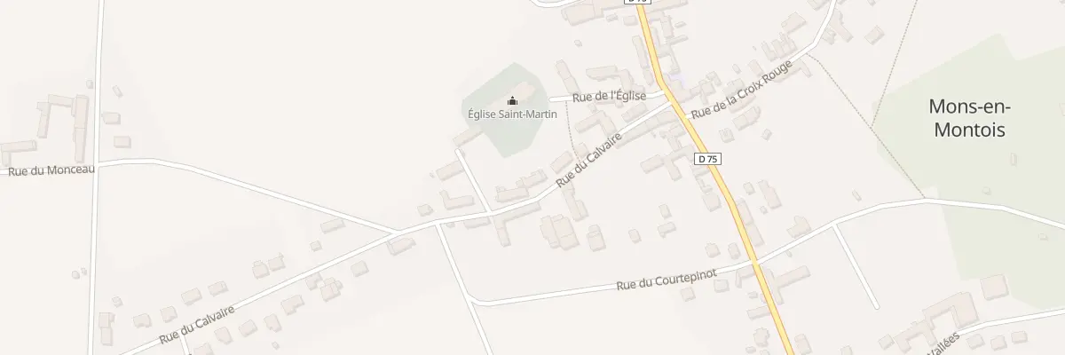 Plan du 10 Rue du Calvaire à Mons-en-Montois