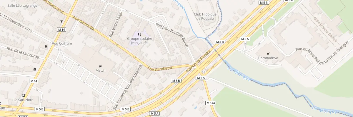 Plan du 10 Rue Gambetta à Villeneuve-d’Ascq
