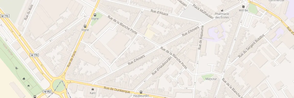 Plan du 92 Rue d’ Anvers à Tourcoing