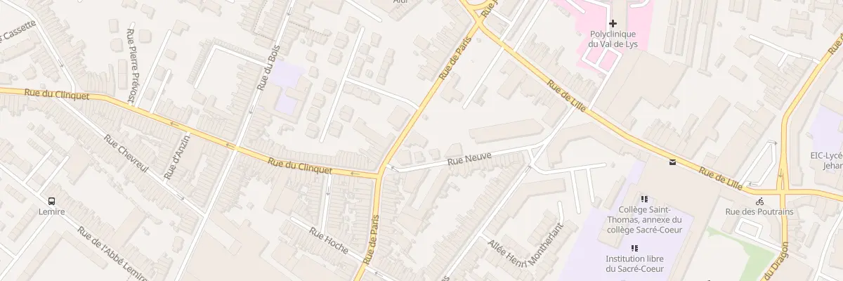 Plan du 1 Rue de Paris à Tourcoing